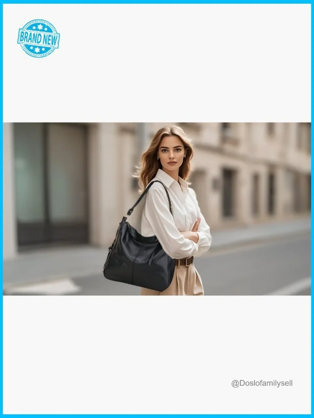 Faux Leather Hobo Bag Medium Shoulder Tote with Side Pockets Work Travel